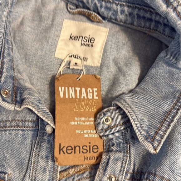 Kensie Blue Jean Jacket Classic Denim Style - Picture 2 of 5